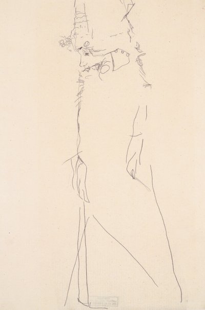 Portrait of Gerti Schiele with Closed Eyes by Egon Schiele